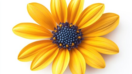 Fototapeta premium yellow daisy isolated on transparent background