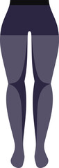 Illustration of a pair of woman legs wearing tights, isolated on white background