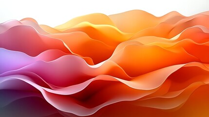 Abstract Colorful Waves Flowing Landscape