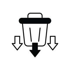 Waste Reduction icon vector stock illustration