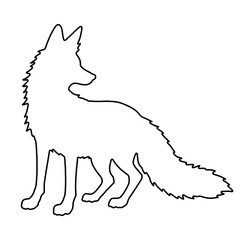 Fox Outline | Fox Drawing | Fox Illustration