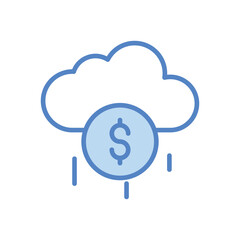 Cloud Earning vector icon