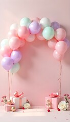 birthday gifts with balloons