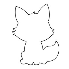 Fox Drawing | Fox Outline | Hand Drawn Fox
