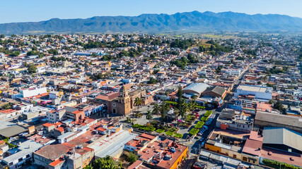 Aerial view of Compostela in Nayarit Mexico, a magical town nestled amidst a picturesque landscape