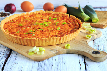 Lauch Quiche mit Schinken