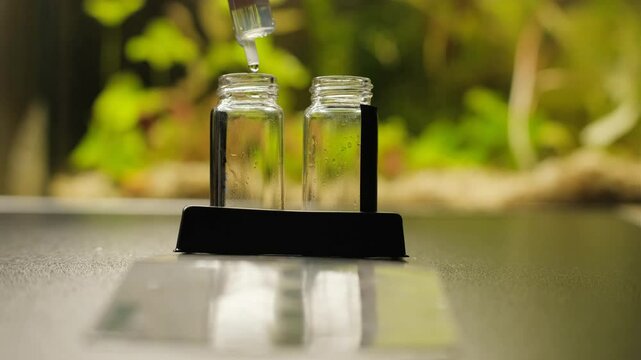 Aquarium water testing. Analysis of aquarium water. capella test