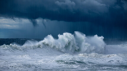 Obraz premium storm over the sea
