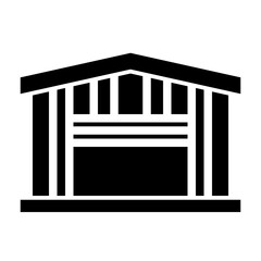 port warehouse glyph icon