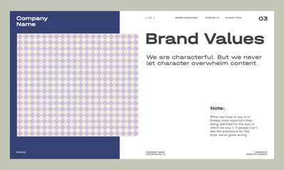 Brand identity guideline template to create visual identity of your company.