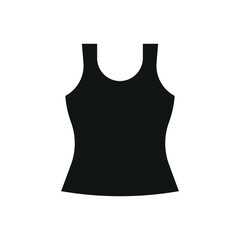 Tank top clothing icon is a simple vector illustration of a sleeveless shirt, perfect for representing casual wear