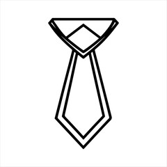 The tie icon. Necktie and neckcloth symbol. Flat tie