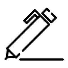 fountain pen cut line icon