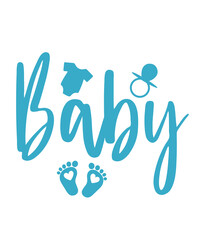 Baby typography design on plain white transparent isolated background for card, shirt, hoodie, sweatshirt, apparel, tag, mug, icon, poster or badge