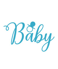 Baby typography design on plain white transparent isolated background for card, shirt, hoodie, sweatshirt, apparel, tag, mug, icon, poster or badge