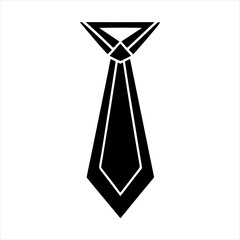 The tie icon. Necktie and neckcloth symbol. Flat tie