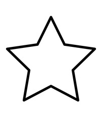 Star clip art design on plain white transparent isolated background for card, shirt, hoodie, sweatshirt, apparel, card, tag, mug, icon, poster or badge