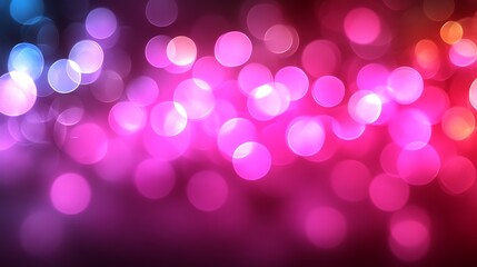 Abstract Pink and Blue Bokeh Lights Background