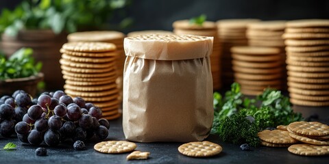 Delicious Crackers with Grapes and Herbs: A Gourmet Snack