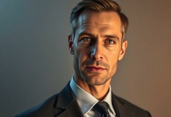 Obraz premium Formal portrait of a wealthy male individual