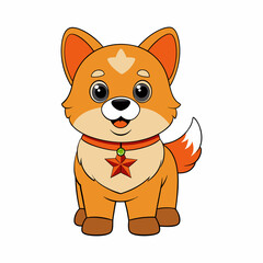 Adorable Cartoon Puppy