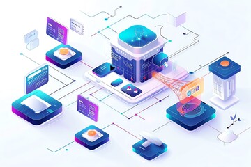 Abstract network connection illustration.