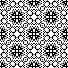 Portuguese ceramic tile pattern. Mediterranean traditional ornament. Italian or spanish majolica.