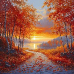 Wonderful autumn sunset --stylize 550 --v 6.1 Job ID: 794d18cd-f988-410e-9331-39e6c5467d5b
