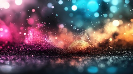 Fototapeta premium Colorful water splash dance in abstract art modern studio digital artwork vibrant effects artistic perspective