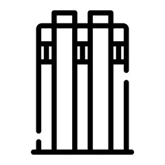 cricket cut line icon
