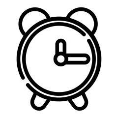 ringing clock cut line icon