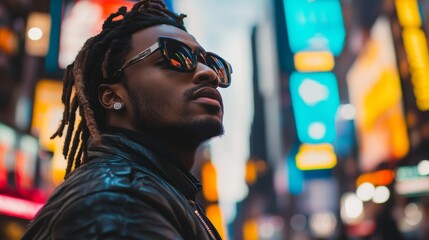 Obraz premium portrait of a black man in new york