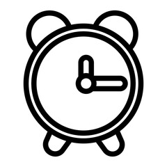 ringing clock line icon