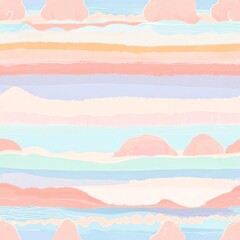 Pastel Dreamscape: A Serene Abstract Landscape