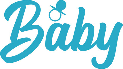 Baby typography design on plain white transparent isolated background for card, shirt, hoodie, sweatshirt, apparel, tag, mug, icon, poster or badge