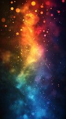 Obraz premium A vibrant nebula of swirling colors and sparkling lights.