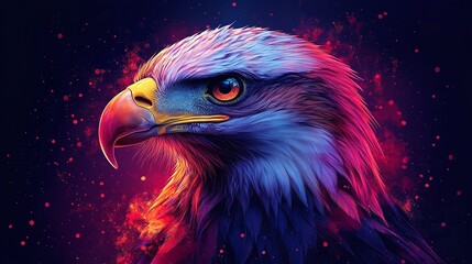portrait of an imposing, powerful eagle