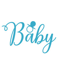 Baby typography design on plain white transparent isolated background for card, shirt, hoodie, sweatshirt, apparel, tag, mug, icon, poster or badge