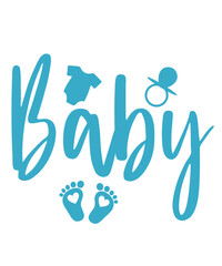 Baby typography design on plain white transparent isolated background for card, shirt, hoodie, sweatshirt, apparel, tag, mug, icon, poster or badge