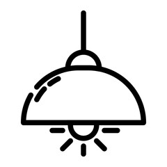 chandelier cut line icon