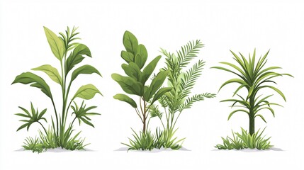 Obraz premium Plant Vector Isolated on White Background - High-Res Vector Illustration