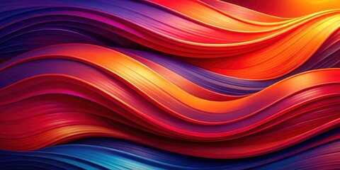 Obraz premium Abstract Swirling Vibrant Hues, Dynamic Color Wave Pattern