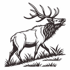 Creative animal icon Elk vector illustration