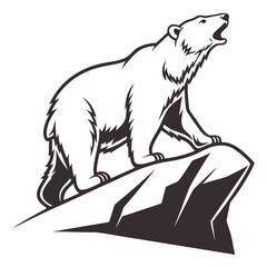 Creative animal icon Polar Bear vector illustration