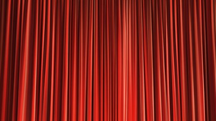 Red Curtain Flat Vector Design Isolated on a White Background. Decoration for Theater, Cinema, Scene, Premiere, Luxury, Celebration, Vector Window Symbol, Classic Fabric Vector Illustration