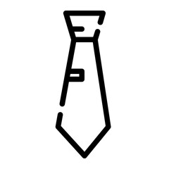 office tie cut line icon