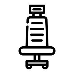 office chair cut line icon
