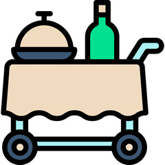 room service cart icon
