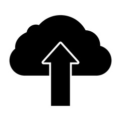 cloud upload glyph icon