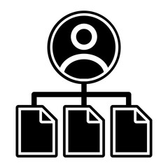 employee duties glyph icon